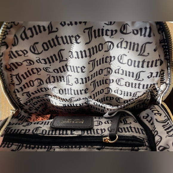 Juicy Couture Soft Pink Royal Moment Velour Velvet Backpack Bag Handbag ( NWT ) - Picture 8 of 9